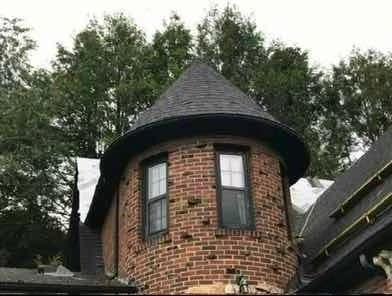 Turret roof using architectural shingles in Bluefield, WV